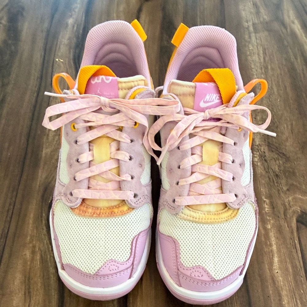 Nike Jordan MA2 GS in the 'White Light Arctic Pink Gold' colorway